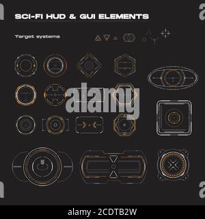 Voici un futur abstrait, concept vecteur futuriste graphique virtuel tactile interface utilisateur AIM HUD Illustration de Vecteur