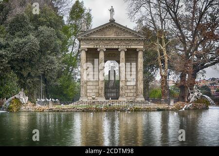 Le temple d'Aesculap à Rome Banque D'Images