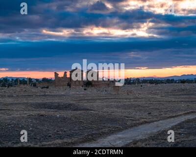 Le site archéologique de Sbeitla est situé à Sbeitla en Tunisie, dans ce qui était la ville romaine de Sufetula et préserve le RE Banque D'Images