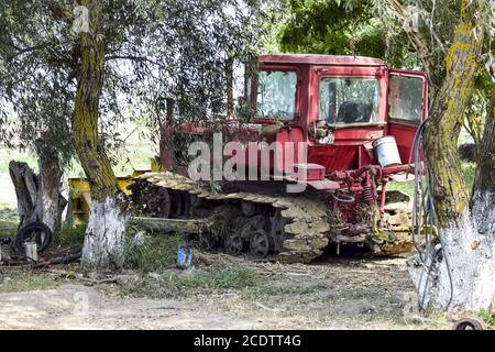 Le tracteur. Les machines agricoles. Banque D'Images