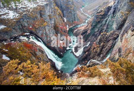 Voringsfossen cascade, la Norvège. HDR Banque D'Images