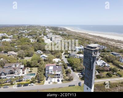 Sullivan's Island Lighthouse à Charleston, Caroline du Sud Banque D'Images