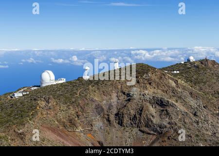 La Palma - Observatoire sur la Roque de los Muchachos Banque D'Images