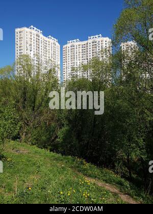 Paysage de ville dans un environnement écologiquement propre en ville de Moscow, Russie Banque D'Images