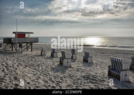 Plage de Rantum sur l'île de Sylt Banque D'Images