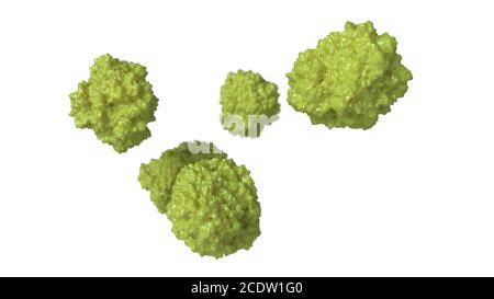 illustration 3d illustration médicale - cellules vertes conceptuelles Banque D'Images