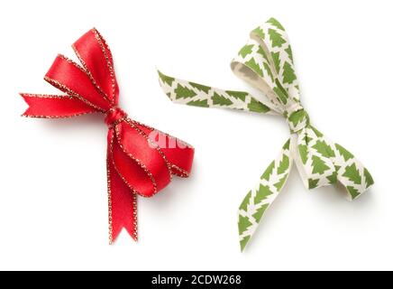 Boucles de Noël isolées sur fond blanc Banque D'Images