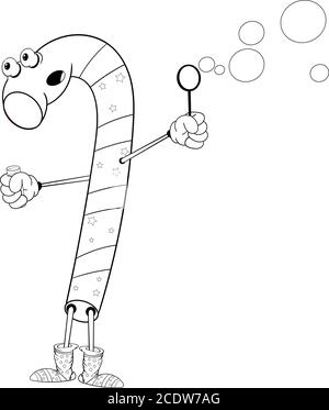 Des bulles de Noël. Drôle de coloration dans le style de la bande dessinée Illustration de Vecteur