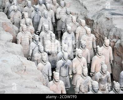 Armée de terre cuite. Soldats d'argile de l'empereur chinois Banque D'Images