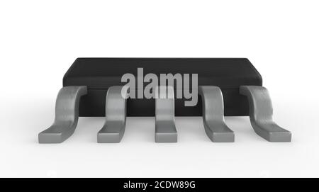 Circuit INTEGRE Electrionic Chip 3d illustration Banque D'Images