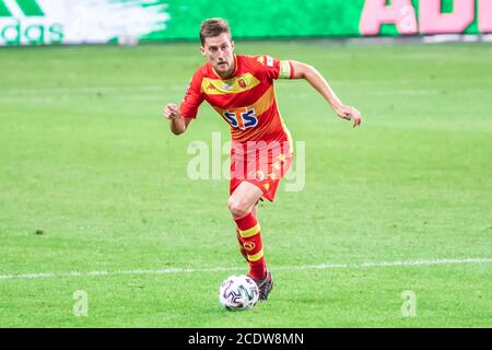 Varsovie, Pologne. 29 août 2020. Taras Romanczuk de Jagiellonia Bialystok vu en action pendant le match polonais de la Ligue PKO Ekstraklasa entre Legia Warszawa et Jagiellonia Bialystok au Maréchal Jozef Pilsudski Legia Warsaw Municipal Stadium. (Note finale; Legia Warszawa 1:2 Jagiellonia Bialystok) crédit: SOPA Images Limited/Alay Live News Banque D'Images