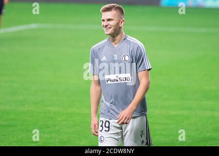 Varsovie, Pologne. 29 août 2020. Maciej Rosolek de Legia Warszawa vu avant le match polonais PKO Ekstraklasa League entre Legia Warszawa et Jagiellonia Bialystok au Maréchal Jozef Pilsudski Legia Warsaw Municipal Stadium. (Note finale; Legia Warszawa 1:2 Jagiellonia Bialystok) crédit: SOPA Images Limited/Alay Live News Banque D'Images