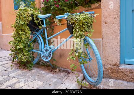 Décoré location dans la vieille ville historique de Rovinj en Croatie Banque D'Images