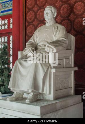 Pékin / Chine - 7 mars 2015 : salle commémorative du Dr. Sun Yat-sen, dans le temple des nuages d'azur (temple de Biyun) dans le parc des collines odorantes (Xiangshan par Banque D'Images