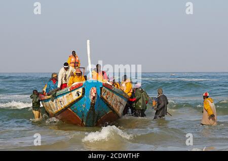 Sénégal. Port de pêche de Kayar. Le plus grand port de pêche du Sénégal Banque D'Images