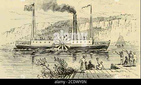 . Une histoire de classe junior des États-Unis; auxquels s'ajoutent la Déclaration d'indépendance, et la Constitution des États-Unis .. . ROBERT FULTON * à l'automne 1807, la Gazette d'Albany contenait la publicité suivante : le bateau à vapeur de North River quittera Panlus Hook le vendredi, le quatrième de septembre, à 9 heures du matin, et arrivera à Albany ou samedi à 0 heures, p.m.Pare, sept dollars. L'annonce a été réalisée, le Clermont complétant le 9, Atlantic Cable ? Quand posé ? Comment ? Par les efforts de dont :mont ? Résultat du voyage des Fultons ? 10. TheCler- 298 HISTO Banque D'Images