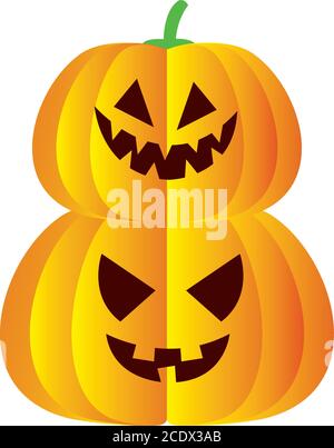 Citrouilles d'Halloween dessins de conception vectorielle Illustration de Vecteur