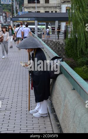 Moine japonais à Kyoto Japon 7-9-2015 Banque D'Images