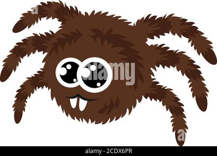 Icône araignée marron. Dessin animé d'une icône de vecteur araignée marron pour la conception de sites Web isolée sur fond blanc Illustration de Vecteur