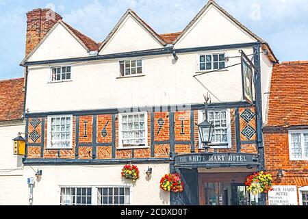 White Hart Hotel à Dorchester, Oxfordshire Banque D'Images