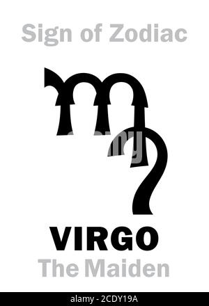 L'ASTROLOGIE : signe zodiacal vierge (la jeune fille) Banque D'Images