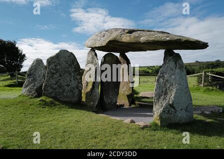 Chambre Burial Pentre Ifan, Pembrokeshire 3500BC Banque D'Images