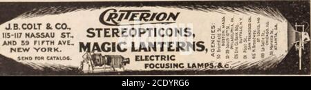 . L'hérald chrétien et les signes de notre époque . J. B. COLT & CO.115-117 NASSAU ST ET 59 FIFTH AVE, NEW YORK. STEREOPTICONS, LANTERNES LBIC Banque D'Images