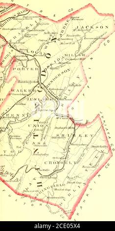 . Histoire des comtés de Huntingdon et de Blair, Pennsylvanie . IIM IX(,i)() AM)l>Lani COUNT! ESL.v J:n,,r„sr,l ,,rp,:.sls li.rlhis ).rl.-. HISTOIRE DES COMTÉS DE HUNTINGDON ET DE BLAIR, PENNSYLVANIE. HUNTINGDO]: COMTÉ DE^. CHAPITRE I. la revendication anglaise à la Pennsylvanie—possession suédoise et néerlandaise-accusé de réception final de la revendication anglaise. Christophe Colomb, dont l'entreprise et le courage du monde est redevable Cor les découvertes ont abouti à l'ouverture du continent occidental comme une maison pour les peuples opprimés d'Europe, est né dans la ville de Gênes, en Italie, vers l'année 1435. À ce moment-là alarg Banque D'Images