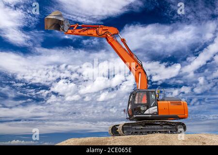 Site de construction pelle avec Banque D'Images