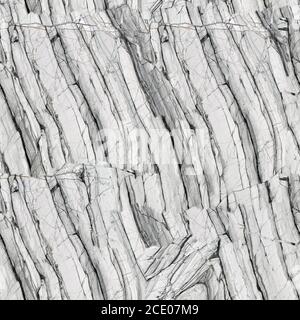 Marbre naturel abstrait noir et blanc, gris pour le design. Fond carré sans couture, prêt pour le carrelage. Banque D'Images