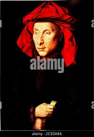 . Histoires des artistes flamands et hollandais, de l'époque de la Van Eycks à la fin du XVIIe siècle . PORTRAIT DE JEAN ARXOLFINIiA/tei la peinture de Jan van Eyck, aujourd'hui au Musée Friedrich Kmscr, Berlin) Banque D'Images