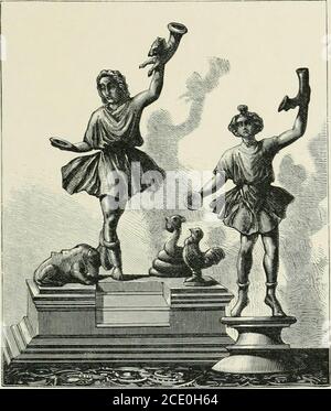 . Histoire de Rome et du peuple romain, de son origine à l'établissement de l'empire chrétien . Autel domestique. RELIGIOX AXI) RELIUIOLS lXSTITTTION&gt; SO I.ct lis tirst (lisjiose de tli(^ niiinberless croMcl de Geuii.This !&gt;trau,u;e doctriiK est bien connu Avliifh fait des hommes, et evenglences, qui continue à deux fois de la vie, dans une vie. Le (ieuii pré-. Les Liiivs.- se sont rangés sur tous les i)henomena de la vie physique et morale. Xothiugprit lieu sans tliem, et tlu^ faveur ou inimitié atteint l'individu, la famille, la ville, même Banque D'Images