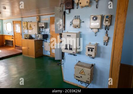 Russie, Mourmansk. Le Lénine, brise-glace nucléaire soviétique. Lancé en 1957, le premier navire de surface à propulsion nucléaire au monde, mis hors service en 1989. Banque D'Images