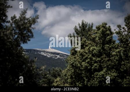 Juin 2016.Mont Ventoux dans la région Provence du sud de la France.Elle a gagné en notoriété grâce à son inclusion dans la course cycliste Tour de France. Banque D'Images