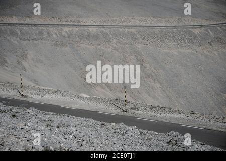 Juin 2016.Mont Ventoux dans la région Provence du sud de la France.Elle a gagné en notoriété grâce à son inclusion dans la course cycliste Tour de France. Banque D'Images