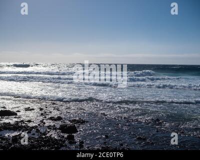 Vagues à Playa del Médano Tenerife Banque D'Images