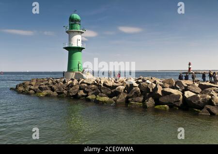 Vacances à Warnemünde Baltique Banque D'Images