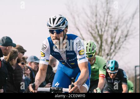 24/03/2017 E3 Harelbeke. Tom Boonen Banque D'Images