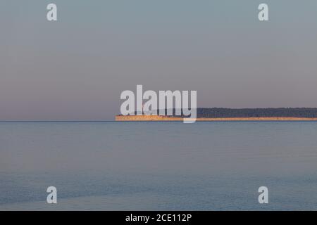 Panga Cliff, la plus haute falaise de Saarema, Estonie Banque D'Images