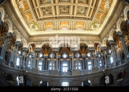 Peinture au plafond du Capitole des États-Unis (Capitole des États-Unis) Banque D'Images