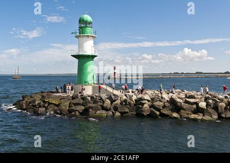 Vacances à Warnemünde Baltique Banque D'Images