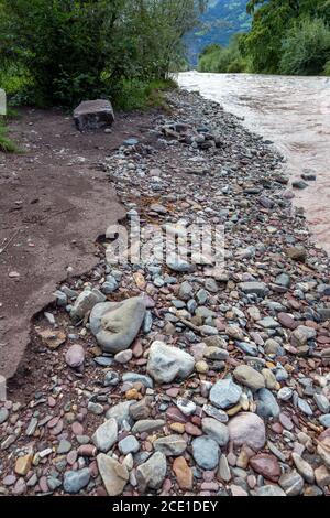 Hochwasser nach Dauerregen in Flums/Schils. Banque D'Images