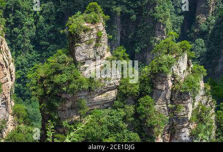 Superbes formations de montagne à Zhangjiajie Banque D'Images