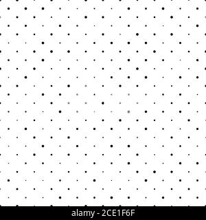 Motif à pois sans couture. Points noirs de tailles aléatoires sur fond blanc. Illustration vectorielle. Illustration de Vecteur