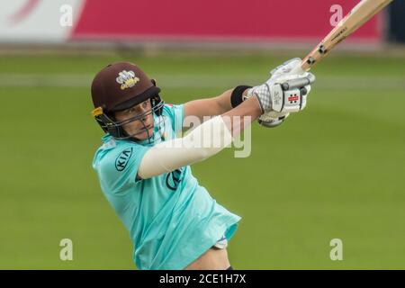 Londres, Royaume-Uni. 30 août 2020. Jamie Smith battant tandis que Surrey, prenez Essex dans le match Blast Vitality T20 au Kia Oval. David Rowe/Alay Live News Banque D'Images