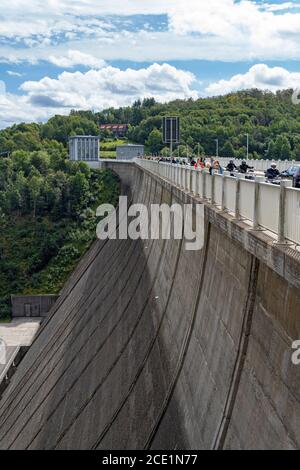 Oberharz am Brocken, ALLEMAGNE - août 29.2020 : le barrage de Rappbode est le plus grand barrage de la région de Harz ainsi que le plus haut barrage d'Allemagne. Banque D'Images