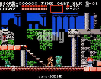 Castlevania III Dracula's Curse - Nintendo Entertainment System - NES Jeu vidéo - usage éditorial uniquement Banque D'Images