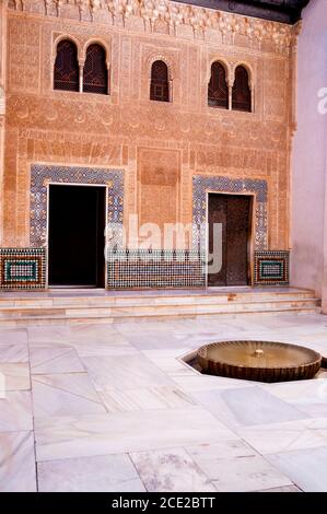 Comares Palais de l'Alhambra à Grenade, Espagne. Banque D'Images