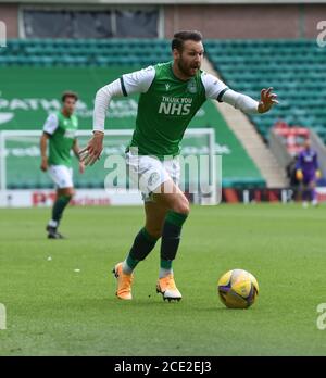 Édimbourg, Écosse, Royaume-Uni. 30 août 20.Easter Road Stadium Édimbourg. Scotland.UK Hibernian vs Aberdeen Scottish Premiership Match . Crédit : eric mccowat/Alay Live News Banque D'Images