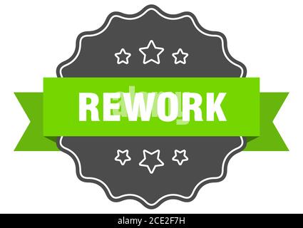 étiquette de remise en état. remise en état du joint isolé. Autocollant rétro Illustration de Vecteur